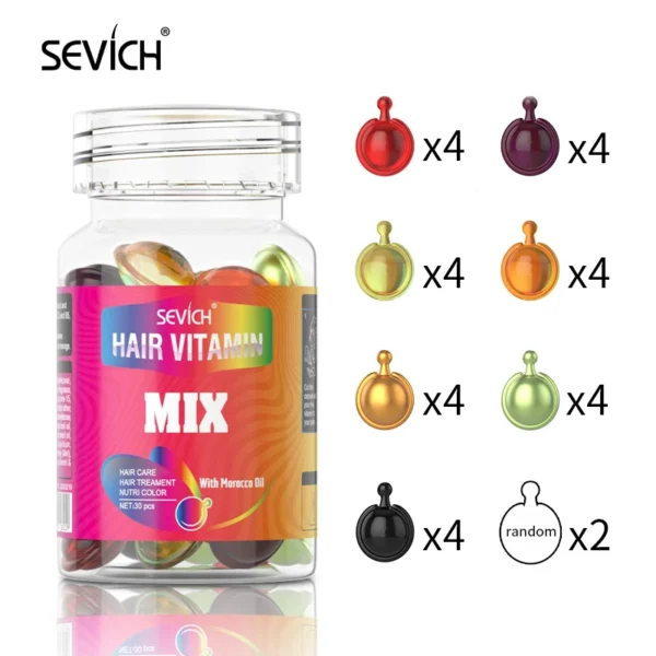 Sevich Mix Hair Vitamin Capsule Hair Treatment Oil Repair Damaged Smooth Hair Care Serum Nourishing Keratin Complex Oil 6