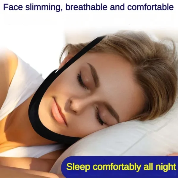 1pc Anti Snore Stop Snoring Chin Strap Belt Anti Apnea Jaw Solution Support Woman Man Health Sleeping Personal Health Care Tools 3