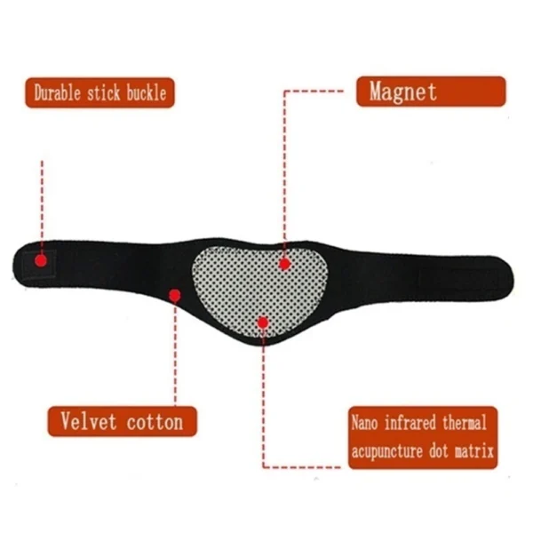 Tcare 1 PC Health Care Neck Support Massager Tourmaline Self-heating Neck Belt Protection Spontaneous Heating Belt Body Massager 5