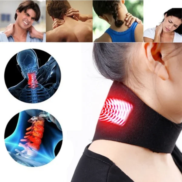 Tcare 1 PC Health Care Neck Support Massager Tourmaline Self-heating Neck Belt Protection Spontaneous Heating Belt Body Massager 2