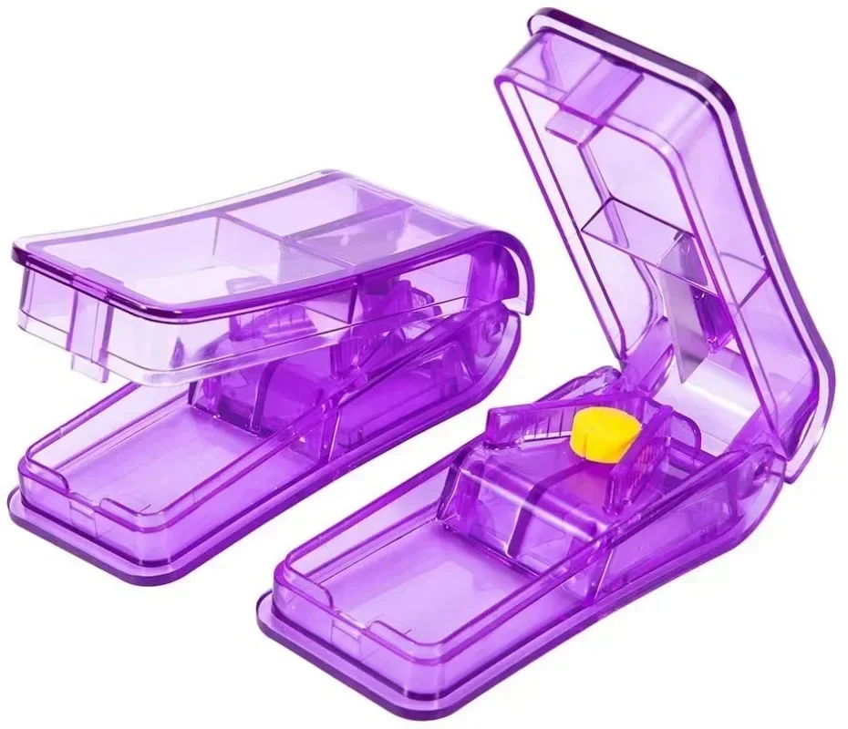 Portable Pill Cutter Split Medication Storage Tablet Cutter Cutting Slicer Home Pill Box Dispenser Pill Box Personal Health Care 1