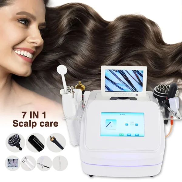 7 In 1 Hair Growth Care Hair Follicles Scalp Analysis Diagnosis Scanner Detector Anti-hair Loss Repair Treatment Massage Machine 1