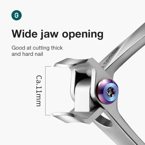 MR.GREEN Nail Clippers Wide Jaw Opening Stainless Steel Fingernail Clipper Thick Hard Toenail Cutter Manicure Scissors tools 2