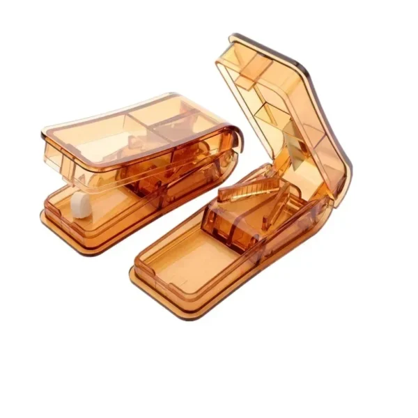 Portable Pill Cutter Split Medication Storage Tablet Cutter Cutting Slicer Home Pill Box Dispenser Pill Box Personal Health Care 4