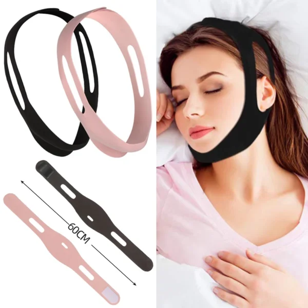 1pc Anti Snore Stop Snoring Chin Strap Belt Anti Apnea Jaw Solution Support Woman Man Health Sleeping Personal Health Care Tools 1