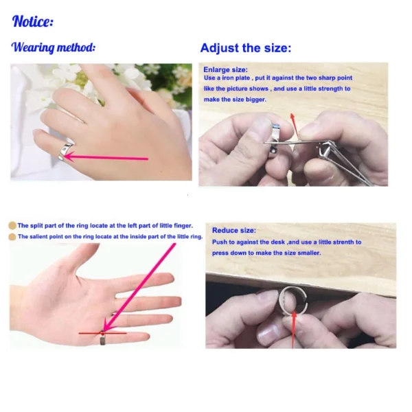 Anti Snore sleep Ring Magnetic Therapy Acupressure Treatment Against Snoring Device Snore stop Stopper Finger Ring Sleeping Aid 5