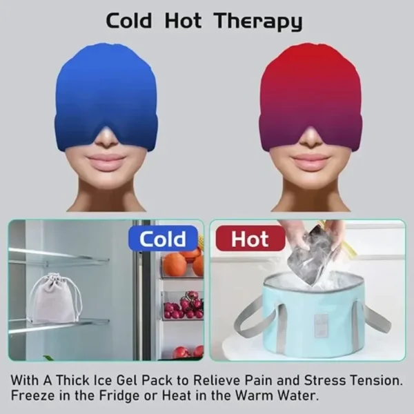 Gel Cold Hot Head Ice Cap Head Wrap Face Mask Head Massage Sleep Eye Mask Health Care Tool 4
