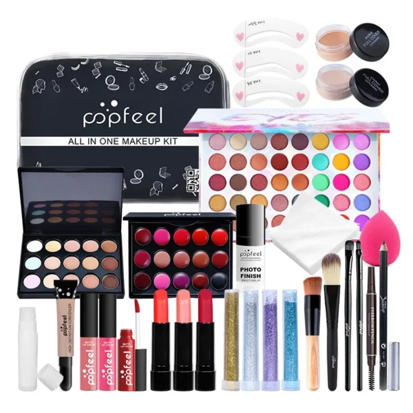 Make Up Sets Eyeshadow Lipstick Eyebrow Concealer Powder Brush Complete Makeup Kit For Women Female Beginner Student Full Set 4