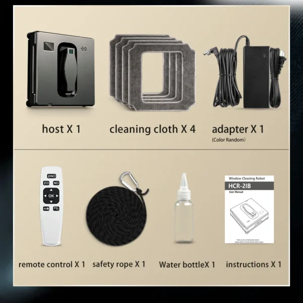 atomizing Window Cleaning Robot High Suction Electric Window Cleaner Robot Anti-falling Remote Control Robot Vacuum Cleaner 6